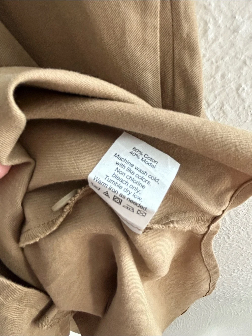 Madewell Tan High Low Shirt Dress with Classic Label Comfort Pockets Size Small - Picture 7 of 7